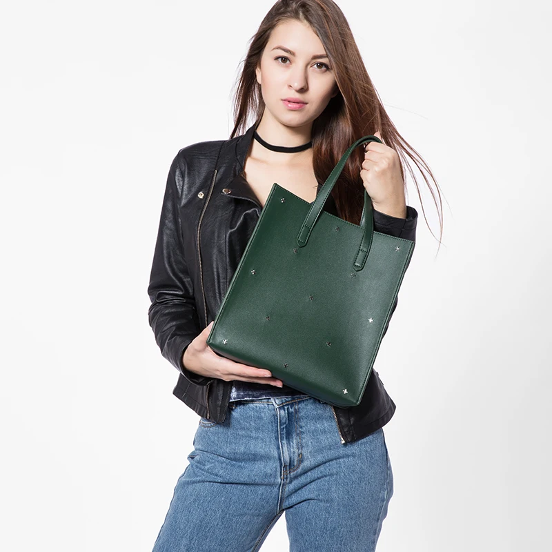 Женская сумка-тоут из ПУ кожи с ручками и плечевым ремнём | Багаж сумки