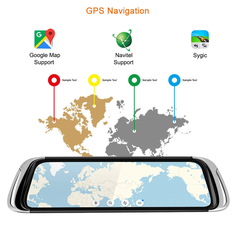 Зеркало заднего вида с дисплеем 10 дюймов 4G FHD 1080P|Видеорегистраторы| |