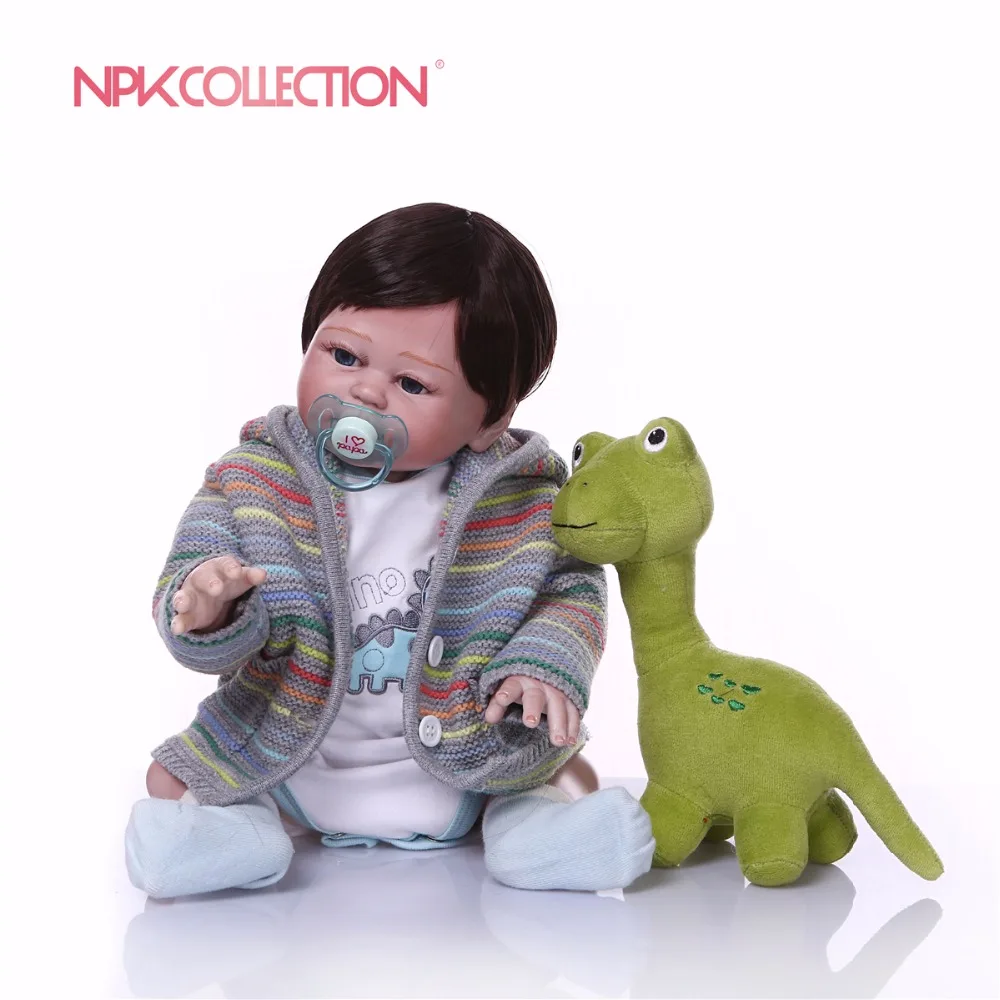 NPK 47cm reborn dolls soft silicone vinyl baby bebe prince bonecas nice clothing girafa plush doll gift kids toys | Игрушки и хобби