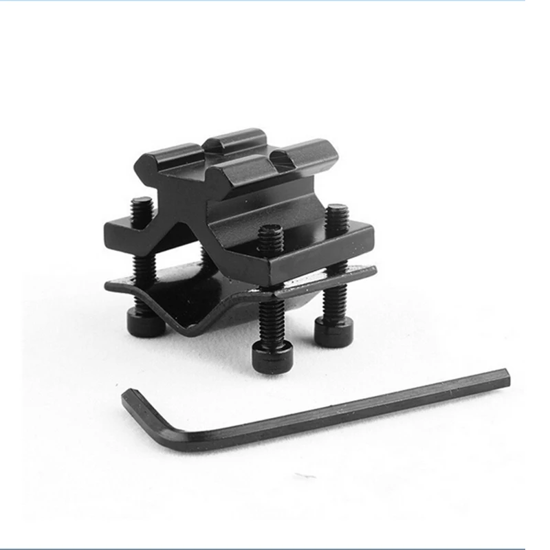 New 1 x Alley key Butterfly Barrel Clamp Accessory with Flashlight Scope 20mm Weaver Mount Rail Black mount | Спорт и развлечения