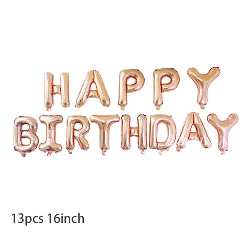 Rose gold birthday Розовое золото воздушный шар "Конфетти" комплект Фольга Star воздушные шары с дизайном «сердце» Свадебная вечеринка Декор шары из латекса для Одежда для свадьбы, дня рождения украшения - Цвет: Rose gold birthday