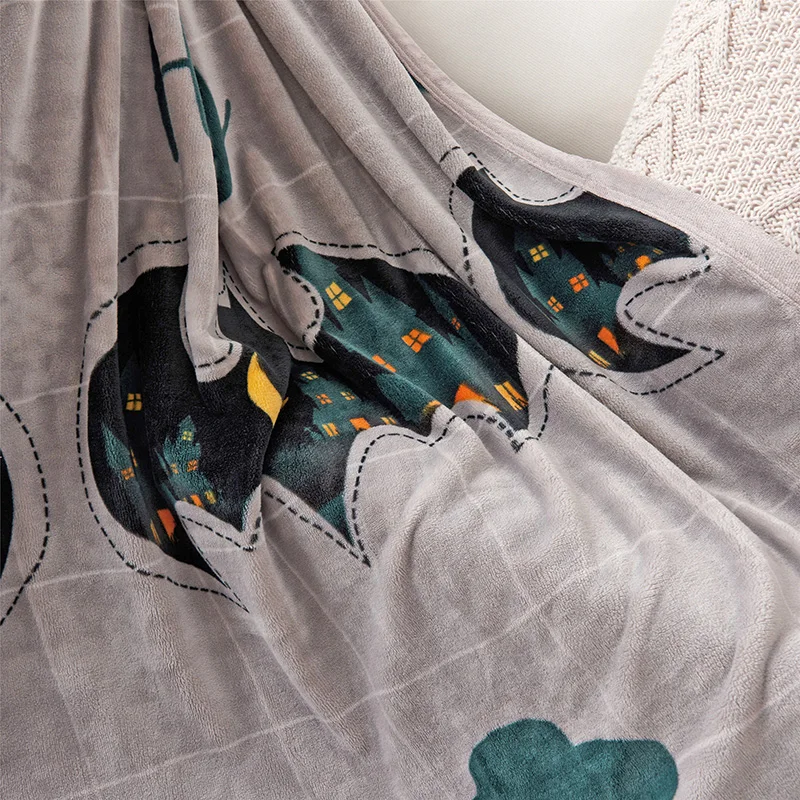 Хэллоуин Флисовое одеяло для детей взрослых зима теплая диван бросить Одеяло Twin