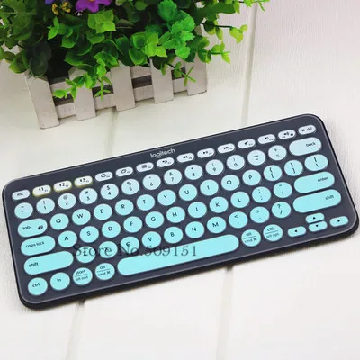 Gradualskyblue Силиконовая Защитная крышка для клавиатуры для logitech K380 Bluetooth multi-устройства клавиатуры водонепроницаемый беспроводной настольный Пылезащитная пленка - Цвет: Gradualskyblue