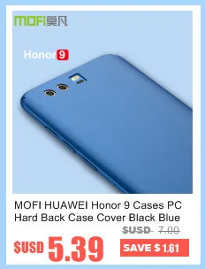 Honor 9 чехол MOFI для HUAWEI Honor 9 кожаный чехол с мягкими силиконовыми краями для Honor 9 Полный чехол Деловой чехол