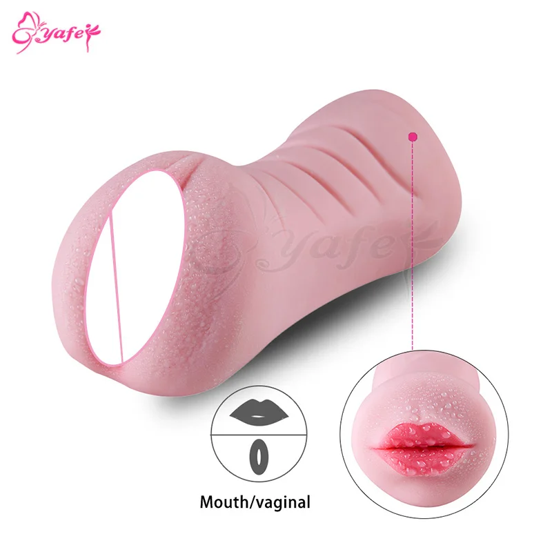 Aircraft cup 3D Realistic Vagina Deep throat Masturbation sex toy for Men Soft Silicone Mouth Masturbator Pussy Sex Products | Красота и