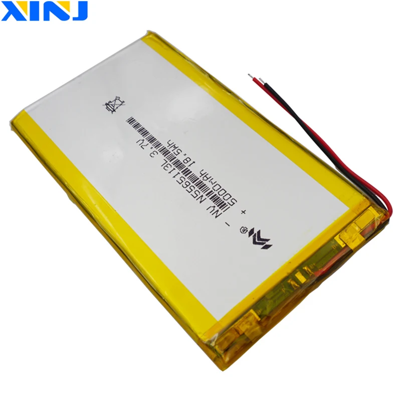 XINJ 3,7 V 5000mAh литий-полимерный аккумулятор lipo cell 5565113 для gps psp ipod электронная книга PAD Портативный внешний аккумулятор tv box DVD Tablet PC