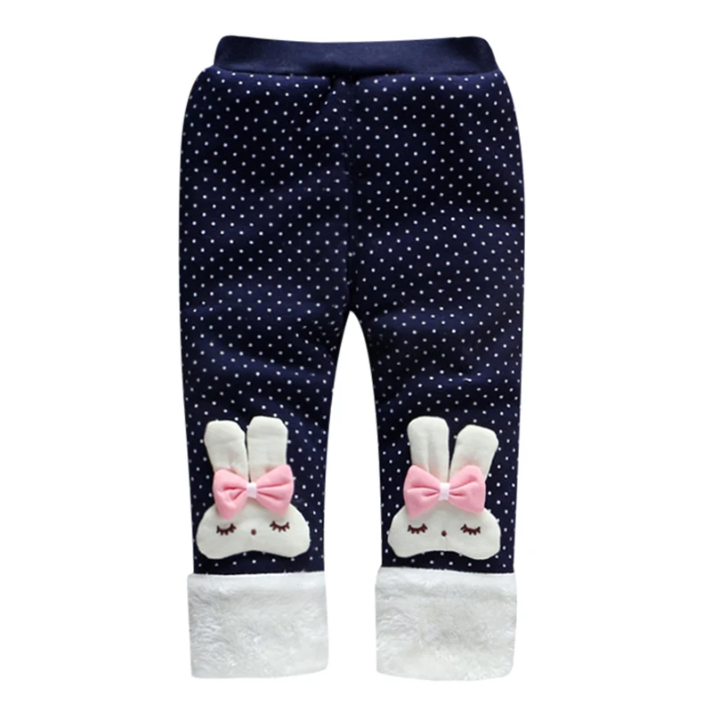2017 осень зима для маленьких мальчиков и девочек кролик Леггинсы с медведями
