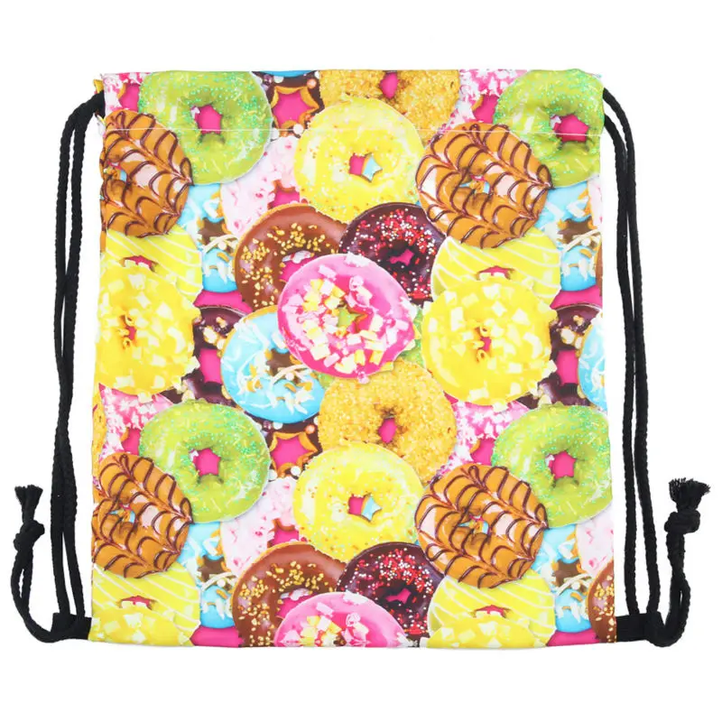 Сумки Jomtokoy на шнурке с 3D принтом милые школьные сумки для девочек 27039|backpack donut|girls