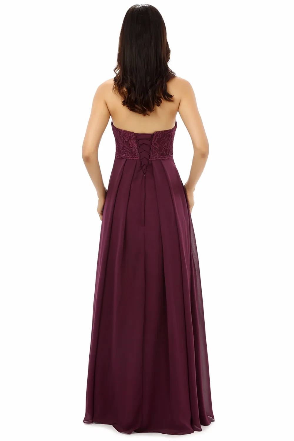 Forevergracedress реальные фотографии бордовый Цвет платье подружки невесты Простой Line
