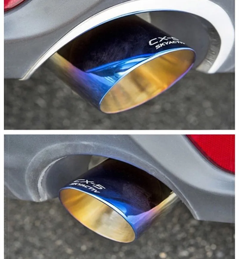 2 шт. наконечник глушителя выхлопной трубы из нержавеющей стали для MAZDA CX 5 CX5 2012 2013