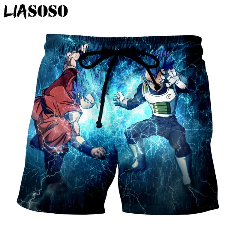 LIASOSO летние новые модные мужские и женские шорты с 3D принтом милые Аниме Драконий