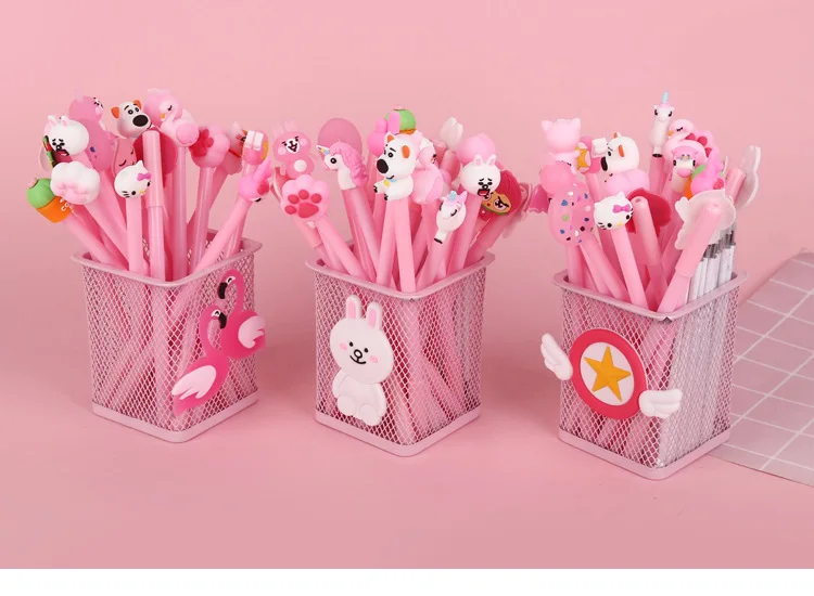 20 шт./компл. гелевая ручка 20 пополнения Papelaria Lapices Kawaii Единорог школьные принадлежности милые корейские канцелярские принадлежности Jel Kalem utiles Escolares