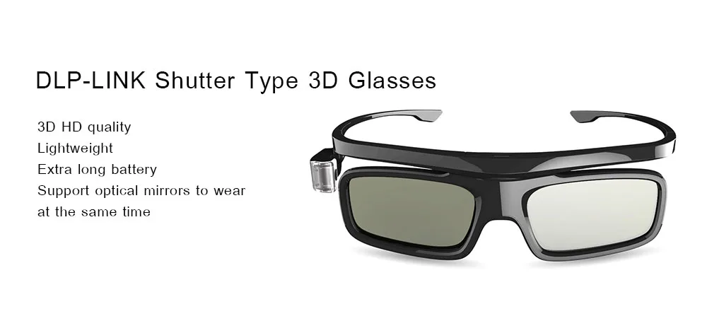 Универсальные DLP Link 3D очки активные очки с батареей для JmGO V8/J6S XGIMI H1/H2/Z6 DLP 3D лазерный проектор ТВ