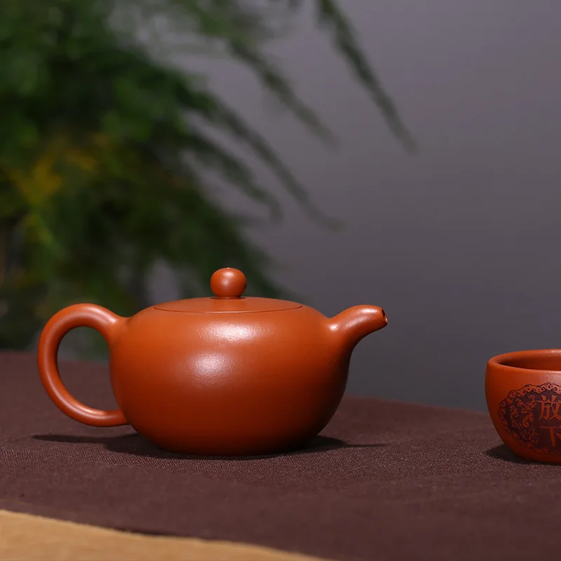 Чжу глиняный горшок Сковорода разделенная руда Исин чай чистый ручной резной