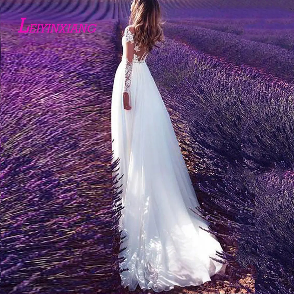 Leiyinxiang 2019 свадебное платье невесты Vestido De Noiva без спинки естественное сексуальное