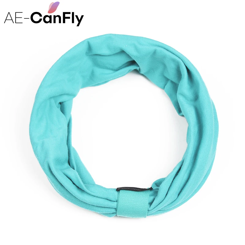 Широкая повязка на голову из AE-CANFLY хлопка, HB054, эластичные спортивные повязки на голову
