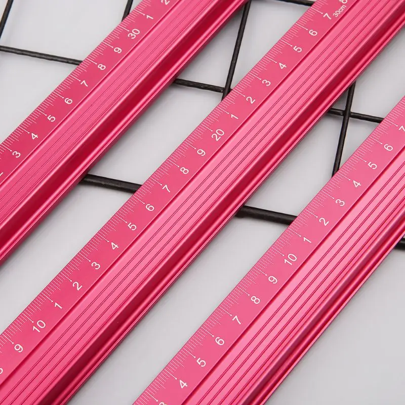 Professional Aluminum Alloy Straight Ruler Protective Scale Measuring Engineers Drawing Tool Rulers 20/30/45cm | Канцтовары для