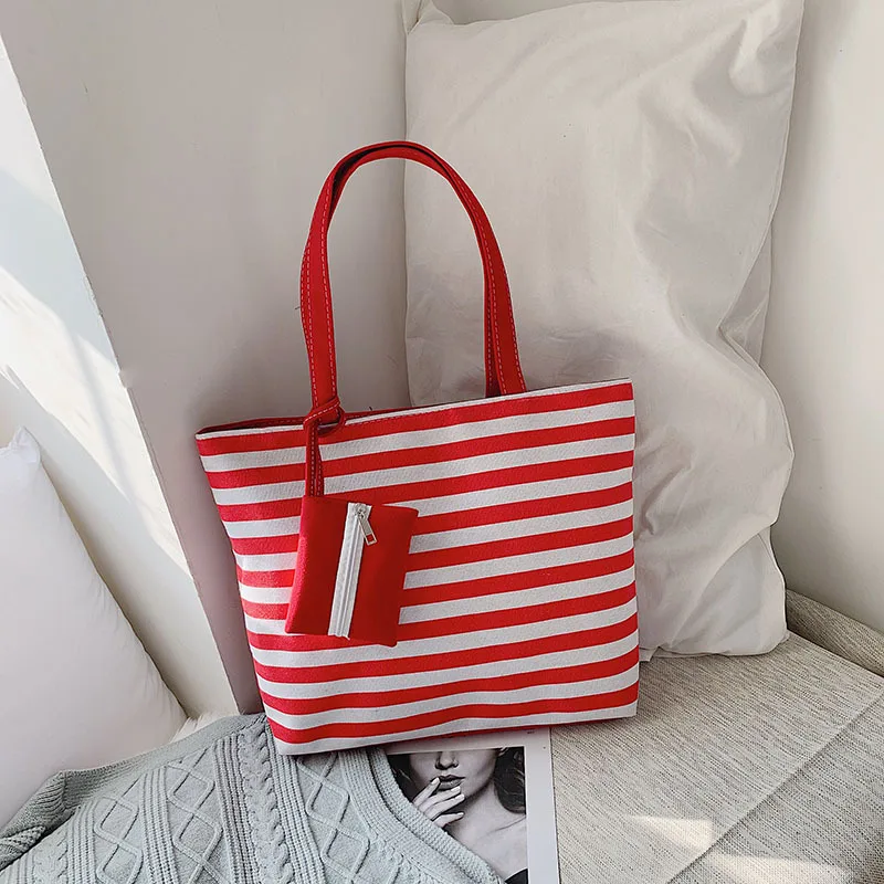 Большая вместительная сумка с мультяшным принтом Холщовая Сумка на плечо