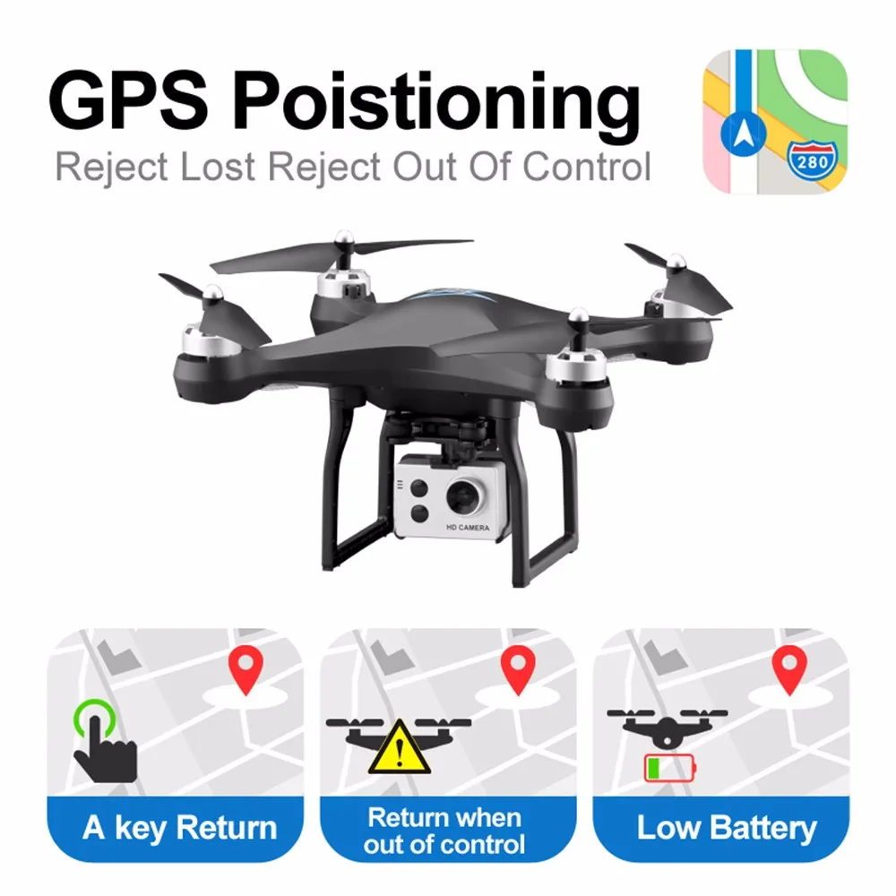Drone антенна HD 1080 P вертолет Двойной GPS позиционирование Профессиональный 4 k ESC