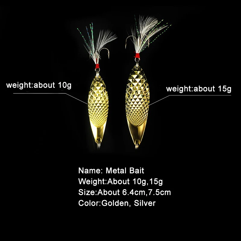 GLUREE 10Pcs/Lot 10g 15g Fishing Lures Spinners Spoon Lure Hard Metal Viper Sequins Artificial Bait Paillette Tackle | Спорт и