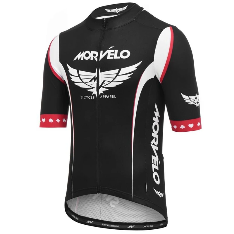 Morvelo Велоспорт Джерси 2019 с коротким рукавом Мужская велосипедная одежда дышащий