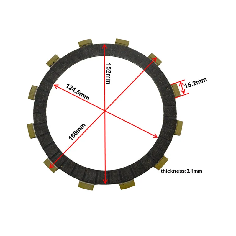Детали двигателя мотоцикла фрикционные пластины сцепления комплект для Yamaha XV1900