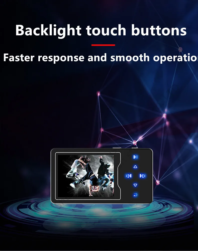 Продукт RUIZU D08 Mp3 плеер Usb 8Gb 16G хранение 2.4in HD большой цветной экран воспроизводить Высокое качество радио Fm Электронная книга музыкальный плеер