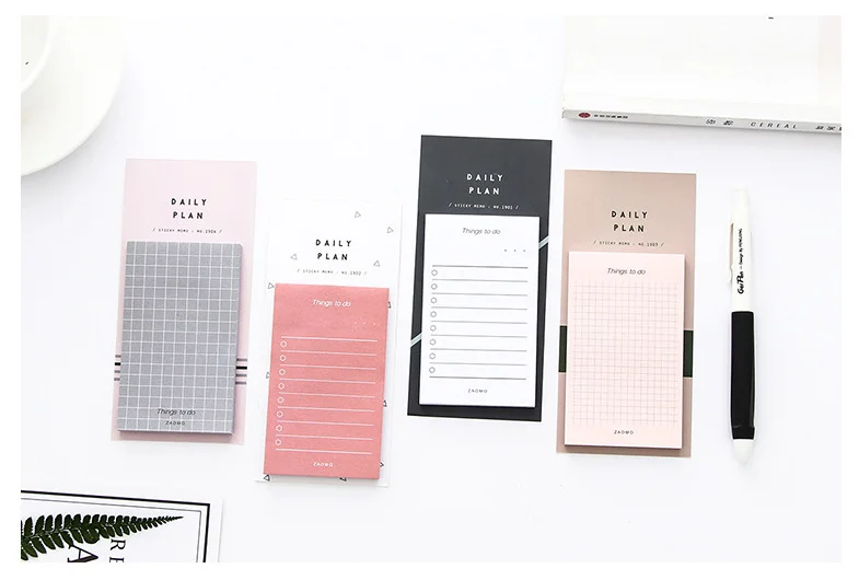 

New simple daily plan Sticky Notes Memo Pads planer stickers Paper Notepad Stationery Papeleria School Supplies notes