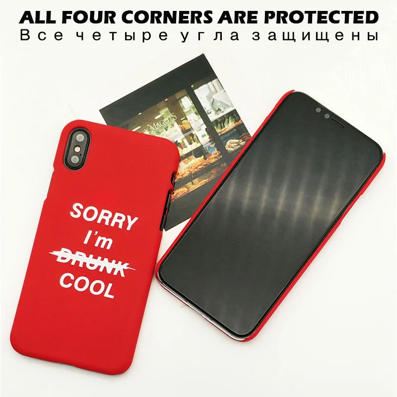 Матовый пластиковый чехол JONSNOW для iPhone 7 SORRY I'M COOL X 6 6S 8 Plus телефона Fundas |