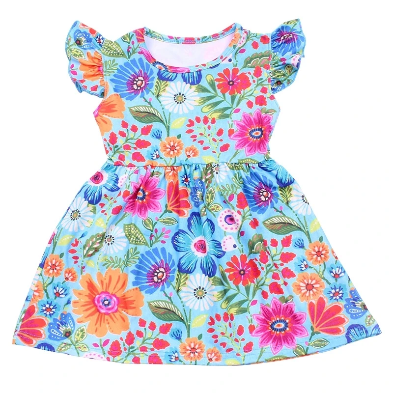 Эксклюзивная одежда для малышей платье девочек с принтом подсолнуха мягкая