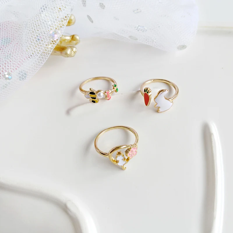 Timlee R048 Бесплатная доставка новые милые женские кольца на палец из сплава с