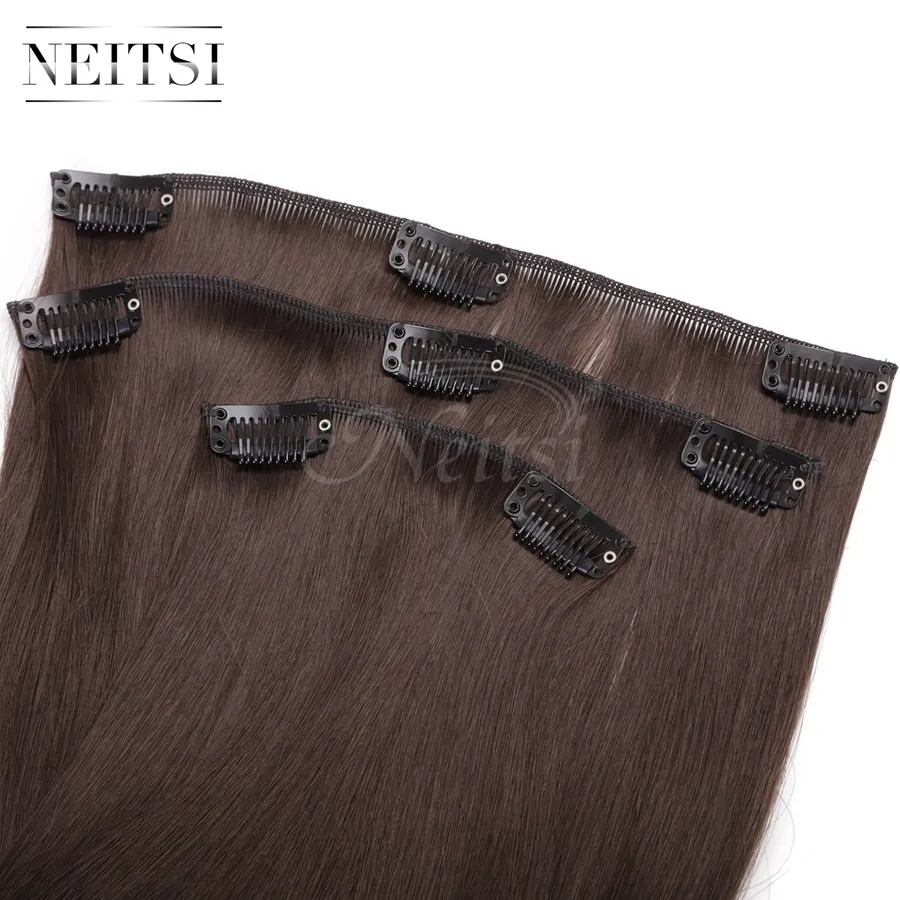 Neitsi 14 'Ɖ шт./компл. 75 г синтетические удлинители волос с зажимом Цвет