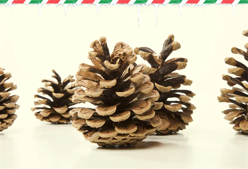 9 шт. Рождественская елка украшение сосновые шишки Pinecone Рождественский кулон Новогоднее украшение для вечеринки украшение для дома