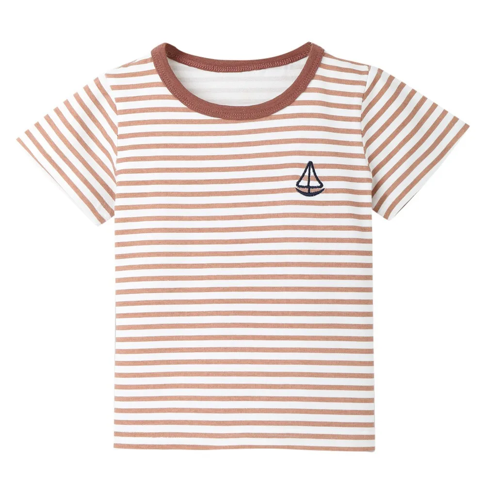 Children Infant Kid Girls Boys Striped Boat Print T-shirt baby girl clothes summer Tops Shirts Tee JAN24 | Детская одежда и обувь