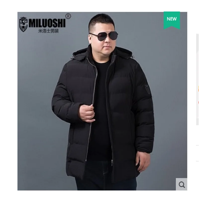 Плюс размер 10XL 8XL 6xl 5xl 2017 Для мужчин S зимние парки средней длины гладкая