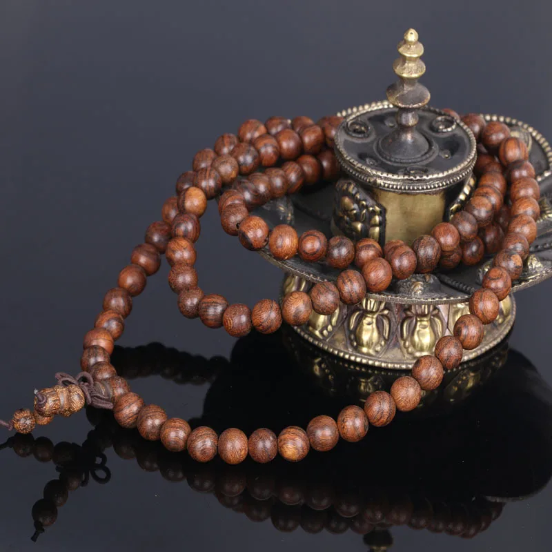 108 тибетские буддистские ранние браслеты ручной работы Шарм Будды молитвенный