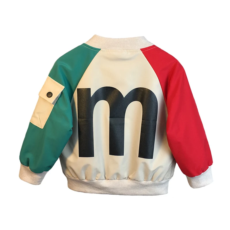 

Весенняя куртка для мальчиков и девочек детская одежда пальто для мальчиков и девочек куртка в стиле пэчворк с буквенным принтом Осенняя ве...