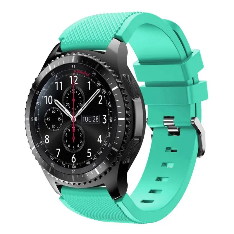 Teal Color Сменный ремешок для часов samsung Galaxy Watch 46 мм/samsung gear S3/samsung gear 2 R380/samsung gear 2 Neo R381/samsung Live R382 - Цвет ремешка: Teal Color