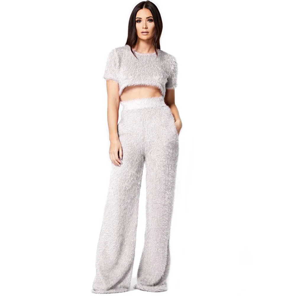 Для женщин 2 шт. 2018 Новинка Лидер продаж круглым вырезом коралловый флис мягкий