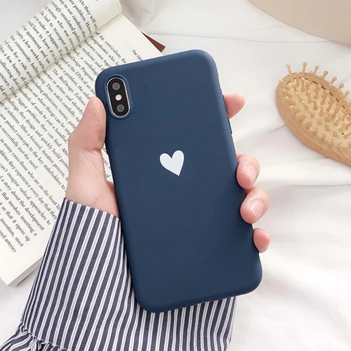 a Чехол для телефона LOVECOM для iPhone 11 Pro Max XR XS Max 6 6s 7 8 Plus X винтажный милый мягкий чехол из ТПУ с гальваническим сердечком - Цвет: a