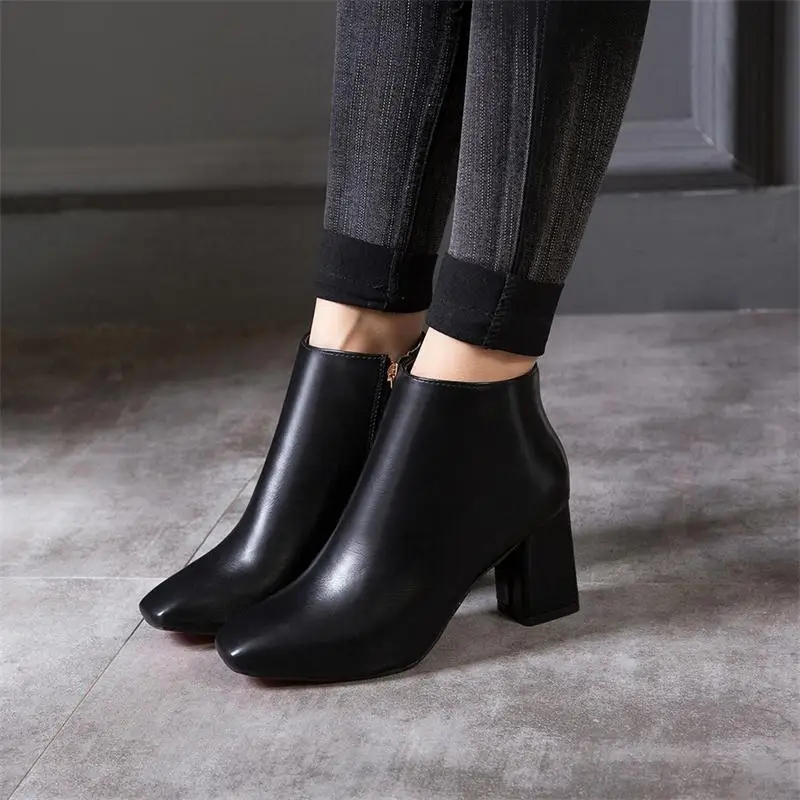 Hung Яу женские ботильоны Кожаная обувь Женские туфли на плоской подошве с острым