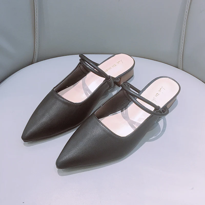 Летние тапочки на низком квадратном высоком каблуке женская обувь шлепанцы с