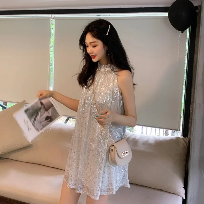 Расшитое блестками мини-платье без бретелек модный бренд Летняя женская одежда