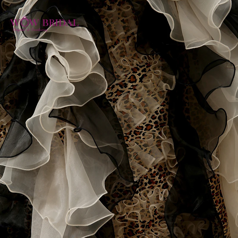 Wowbridal сексуальное платье с леопардовым принтом Пышное Платье 2021 милое вечернее