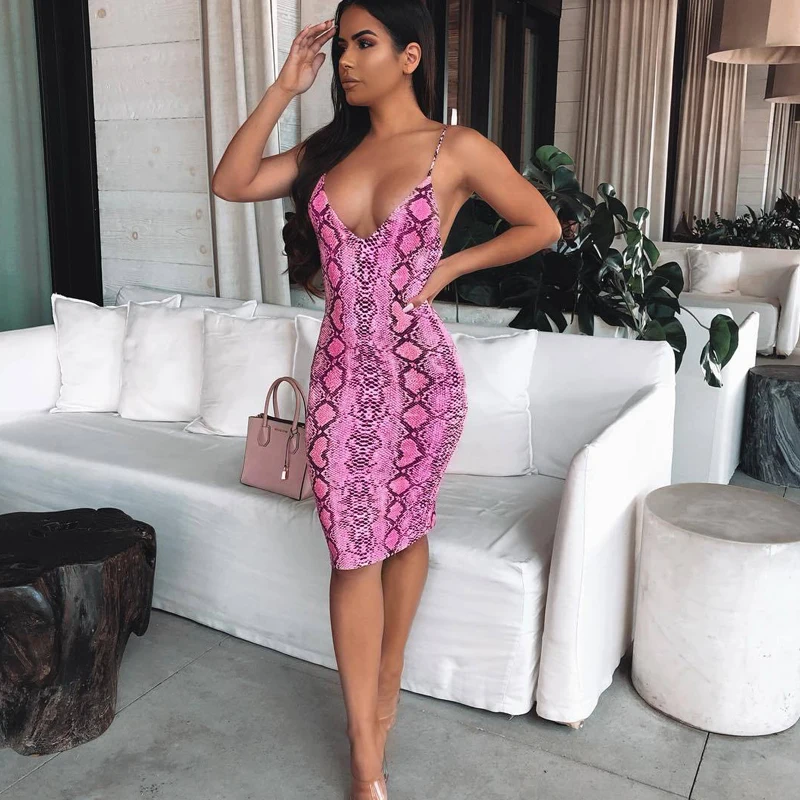 Новая летняя женская обувь со змеиным рисунком платье с принтом для девочек