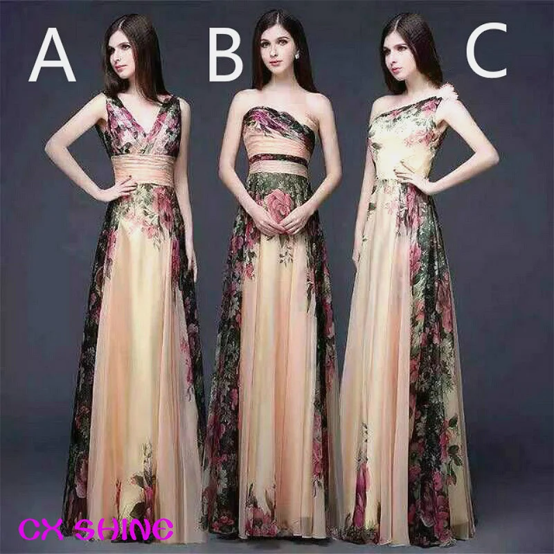 CX SHINE женское свадебное платье с длинным цветочным рисунком для выпусквечерние