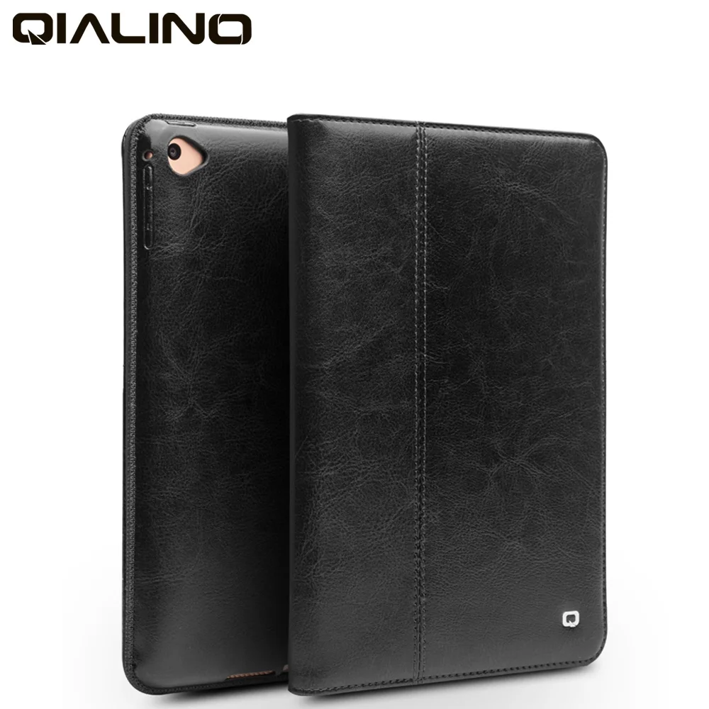 Модный чехол QIALINO из натуральной кожи для iPad mini 5 умный подставка с откидной
