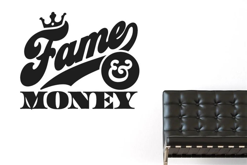 

Fame And Money Wall Stickers Decals Art Decor Vinyl