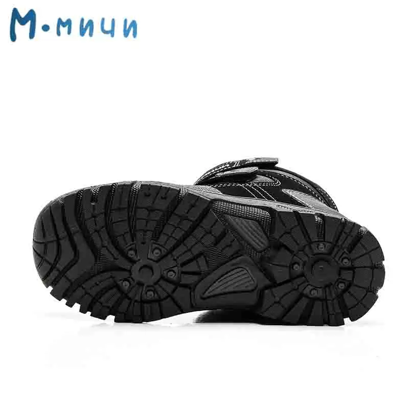 MMNUN 2018 Российский склад ботинки для мальчика зима сапоги детские Круглый носок