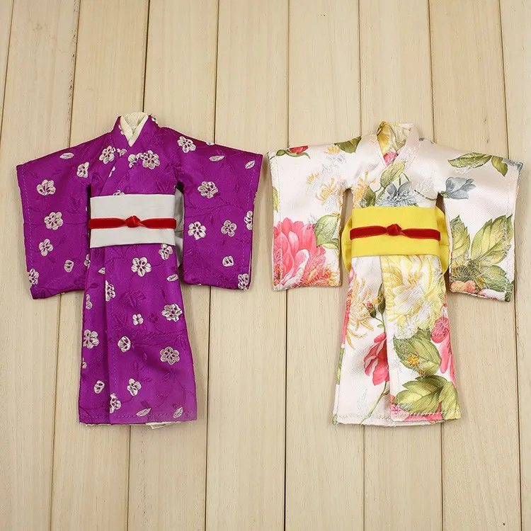 2pcs Кимоно для 1/6 Blyth кукла Япония одежда халат купальный костюм - Цвет: 2pcs
